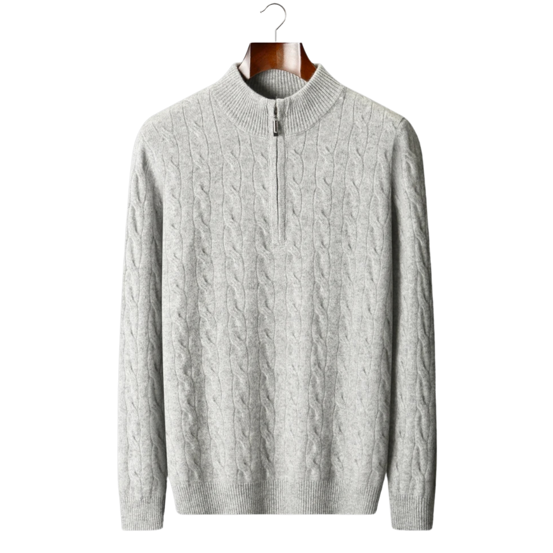 NOBA WOOL CABLE HALF ZIP