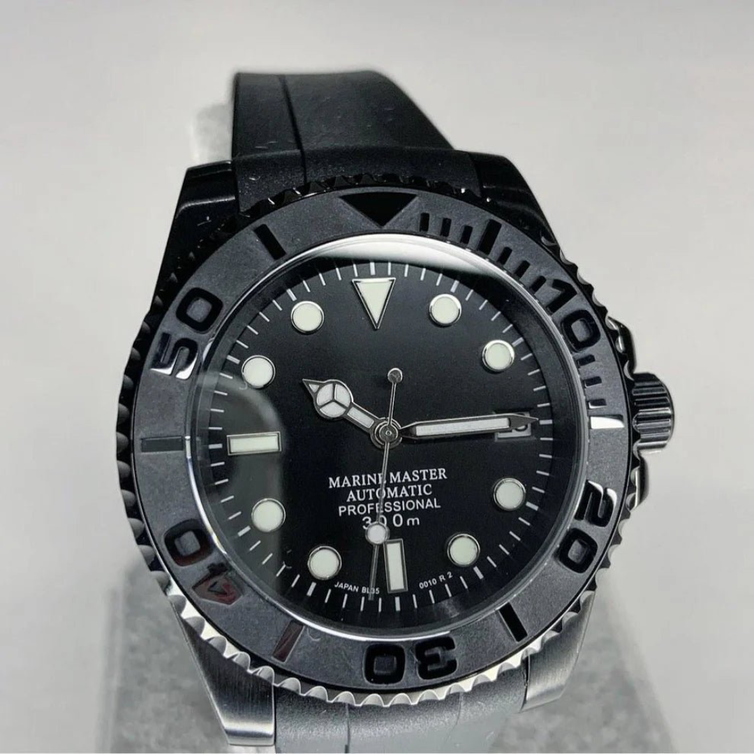 MOD MARINER UHR | KOMPLETT SCHWARZ | SILIKONARMBAND