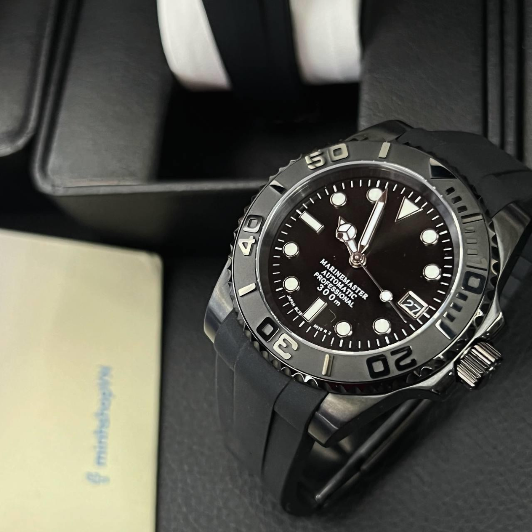 MOD MARINER UHR | KOMPLETT SCHWARZ | SILIKONARMBAND