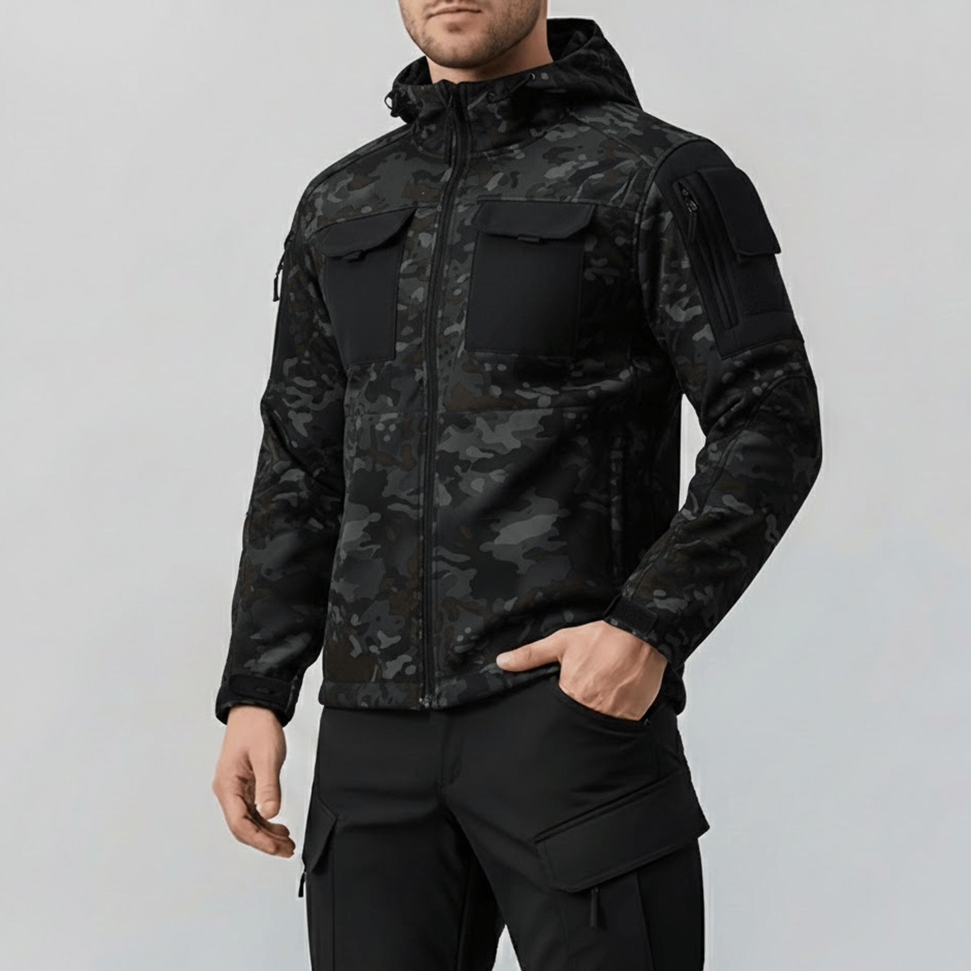 Black Camo Tactical Jacket