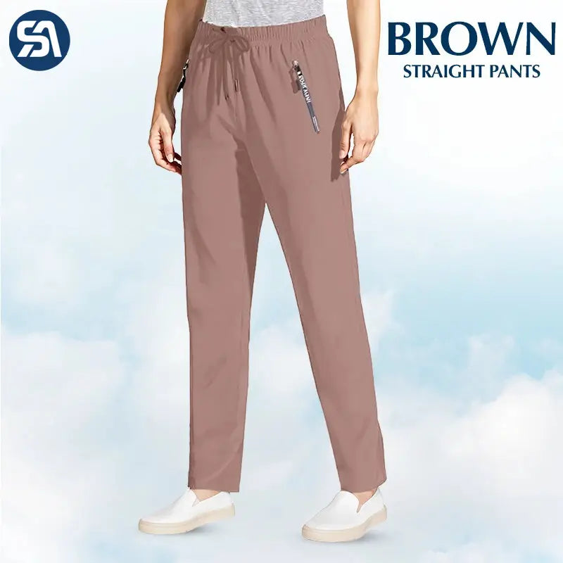 Pure&amp;Clo – Ultraweiche, bequeme High-Rise-Hose mit elastischem Bund 