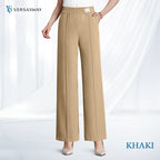 Pure&amp;Clo – Ultraweiche, bequeme High-Rise-Hose mit elastischem Bund 
