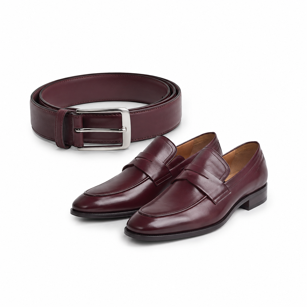 Leather Shoe & Belt Set | Men’s Formal Accessories PURECLO