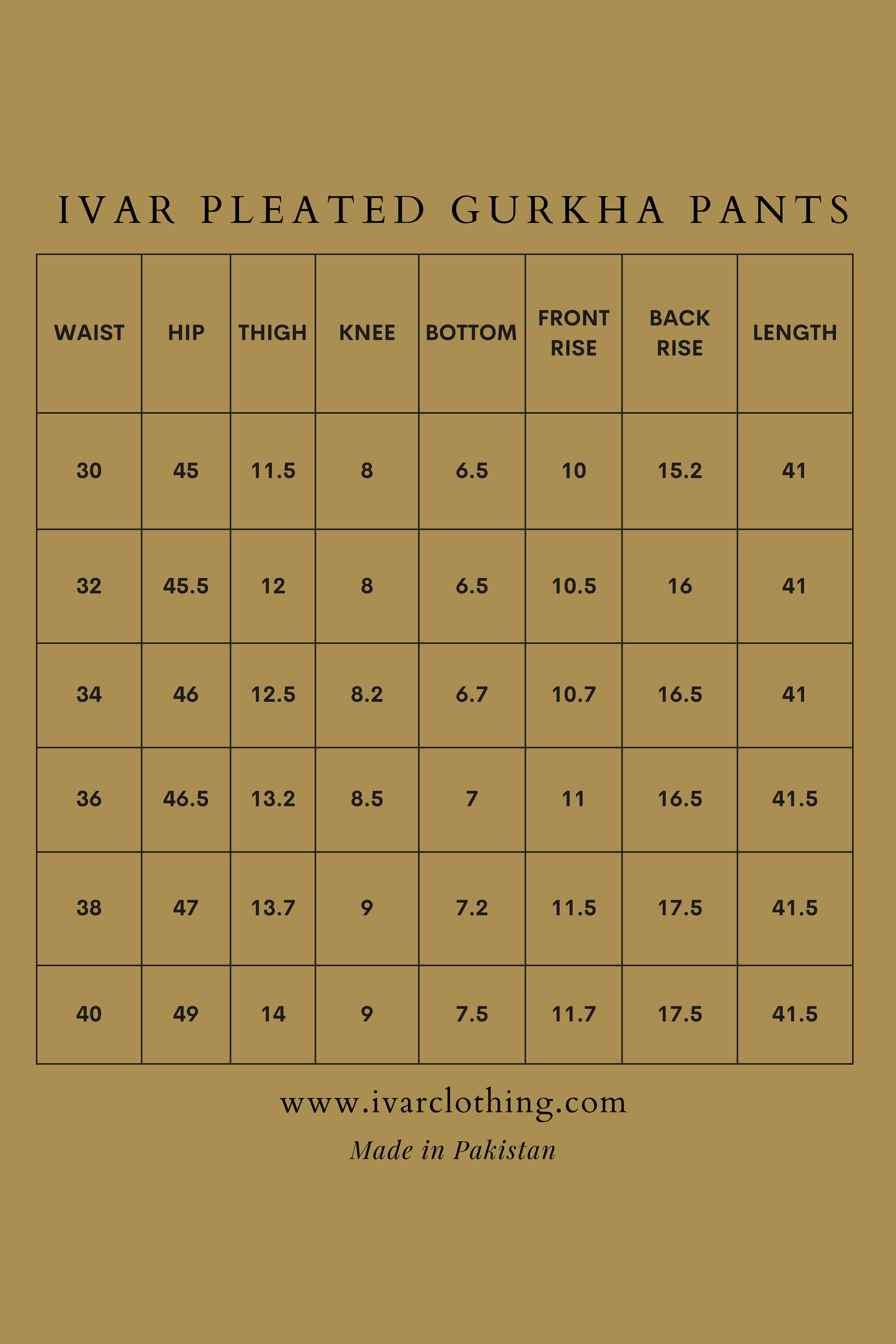 IVAR® Sand Stone Pleated Gurkha Pants