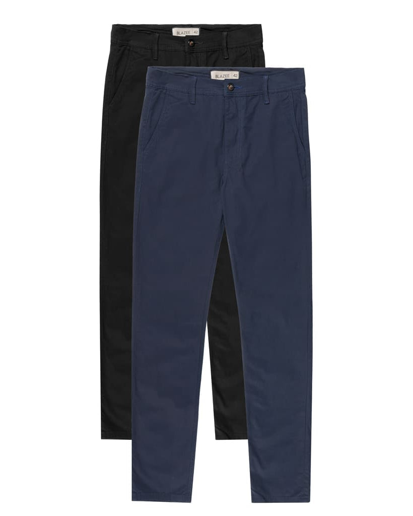 Kit 2 Calças de Sarja com Corte Chino - Santorini