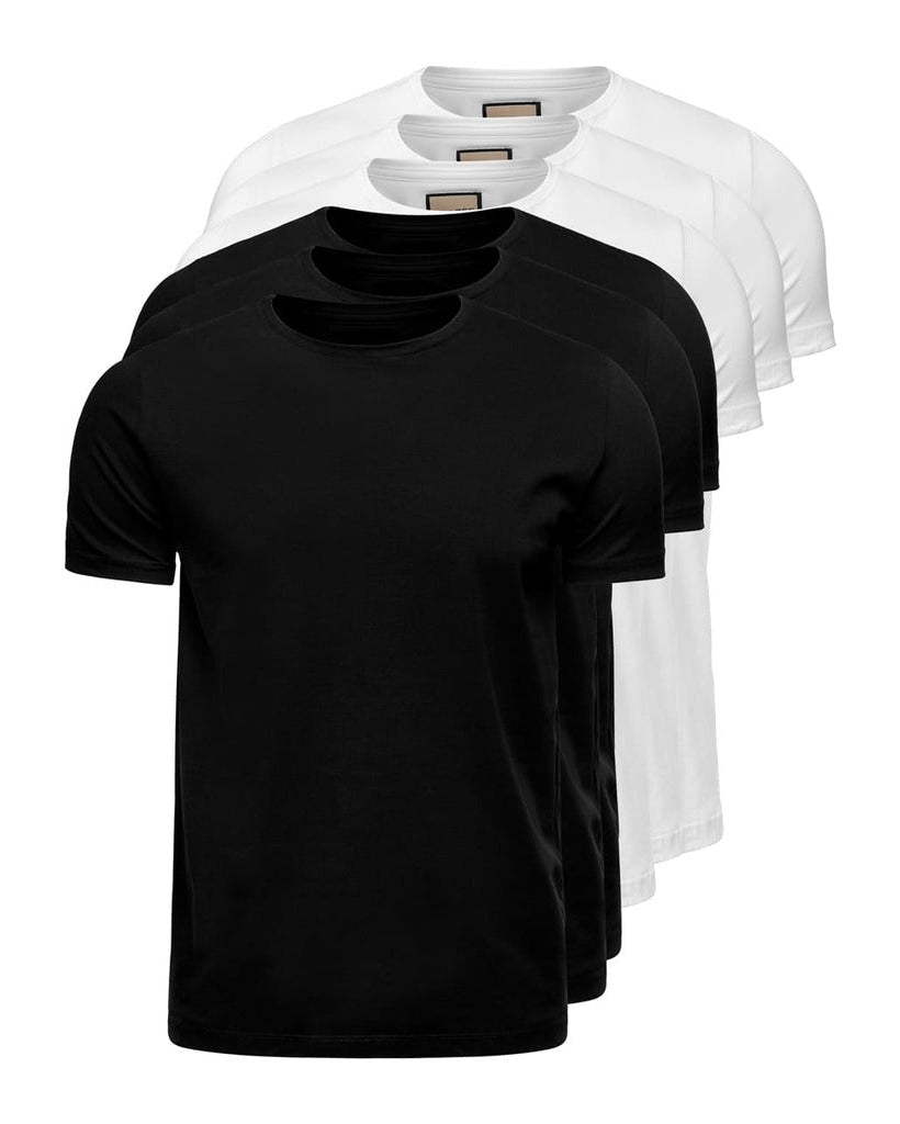 PURE – T-Shirts aus ägyptischer Baumwolle, 6er-Pack