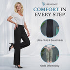 Pure&amp;Clo – Ultraweiche, bequeme High-Rise-Hose mit elastischem Bund 