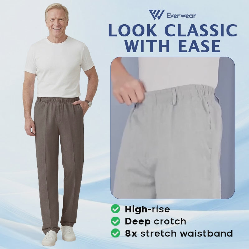 Pure&amp;Clo – Ultraweiche, bequeme High-Rise-Hose mit elastischem Bund 