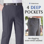 OldenEase - Men’s Classic Ice Silk High Waist Comfort Pants