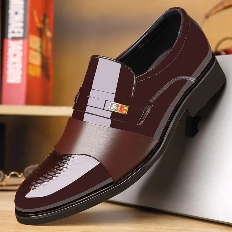 Hochglänzender Business-Lederschuh - Rein 