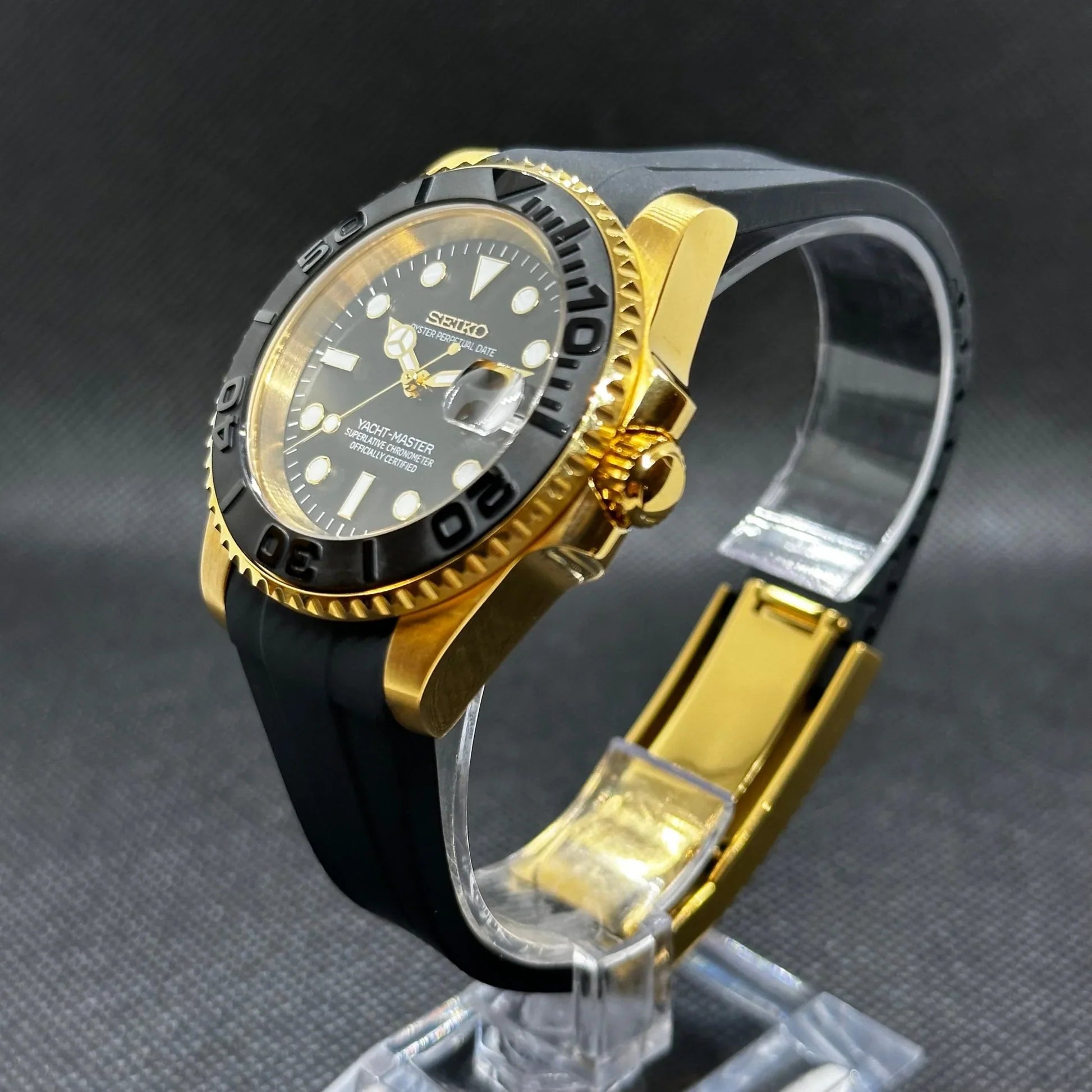 Yacht-Uhr | Gold Schwarz
