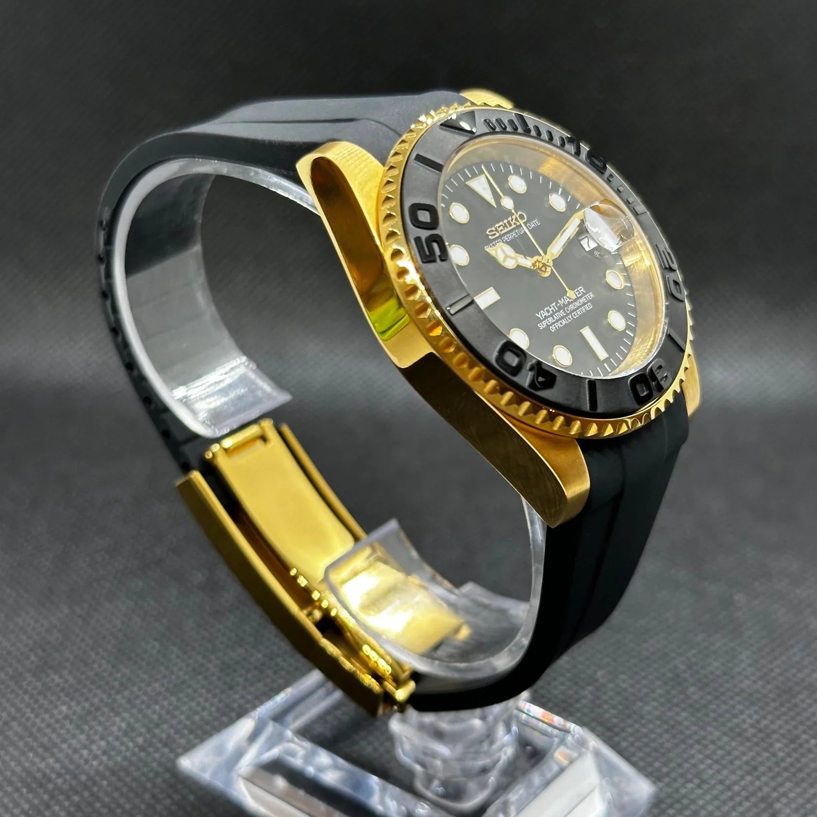 Yacht-Uhr | Gold Schwarz