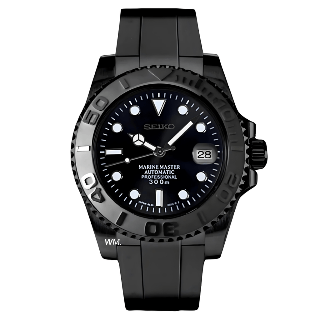 MOD MARINER UHR | KOMPLETT SCHWARZ | SILIKONARMBAND