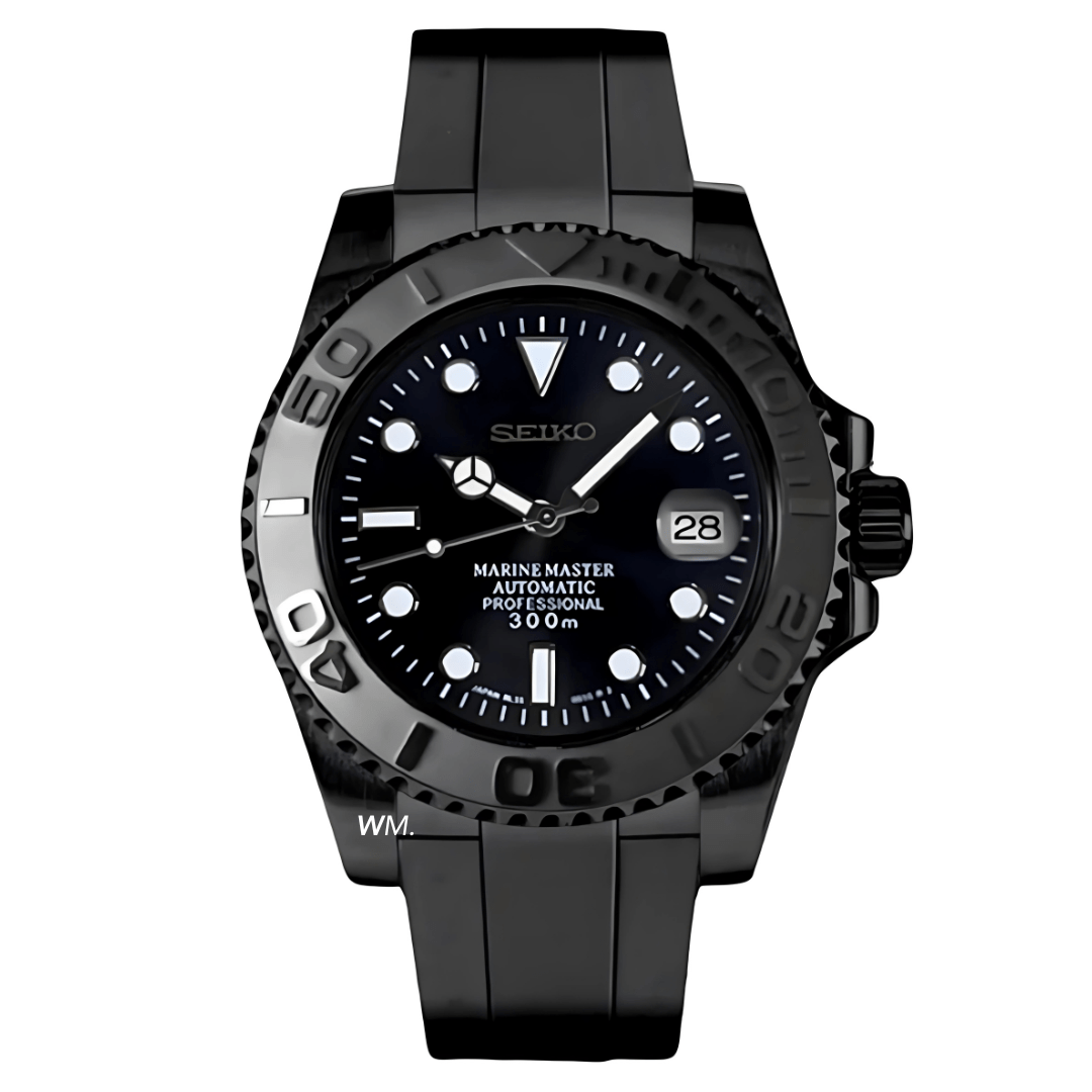 MOD MARINER UHR | KOMPLETT SCHWARZ | SILIKONARMBAND