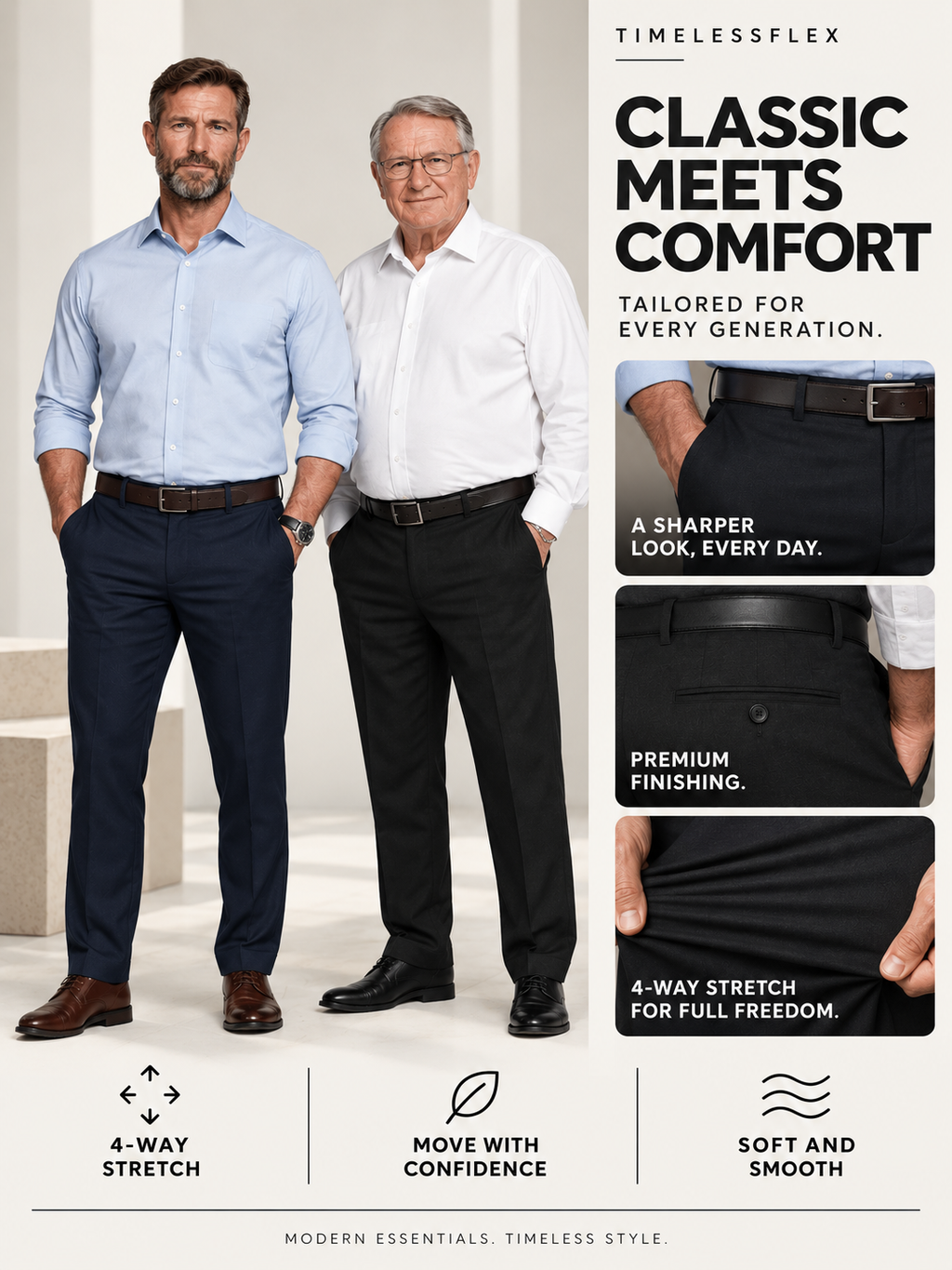 THE TIMELESSFLEX PANTS PURECLO