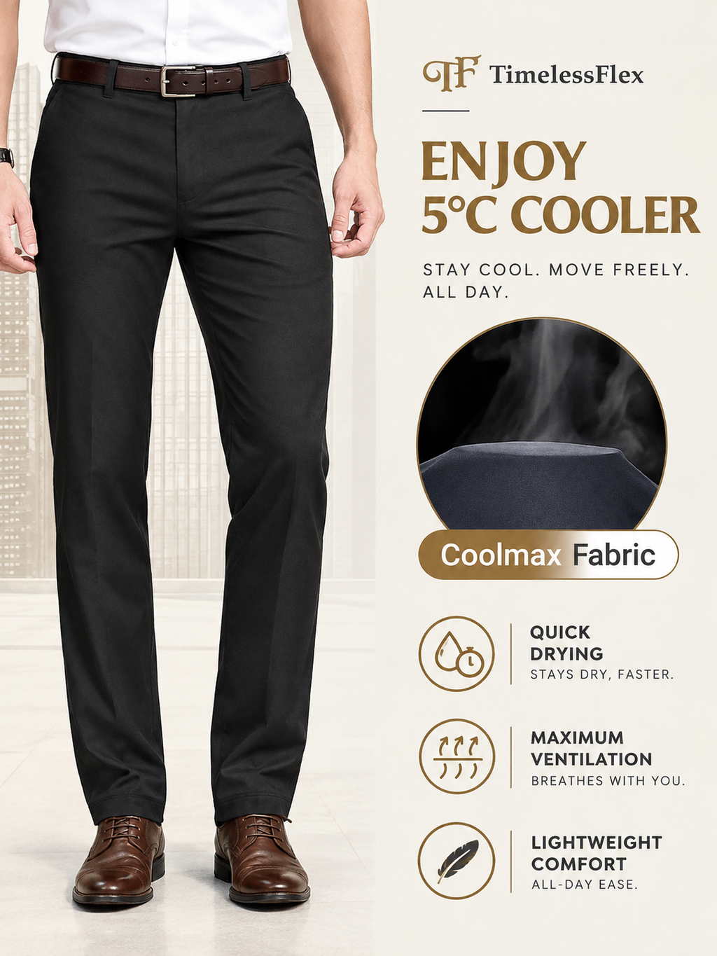 THE TIMELESSFLEX PANTS PURECLO